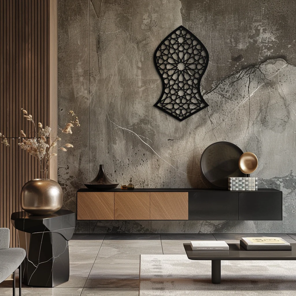 Seljuk Pattern Metal Wall Art – Timeless Geometric Elegance - KAF245 - Image 4