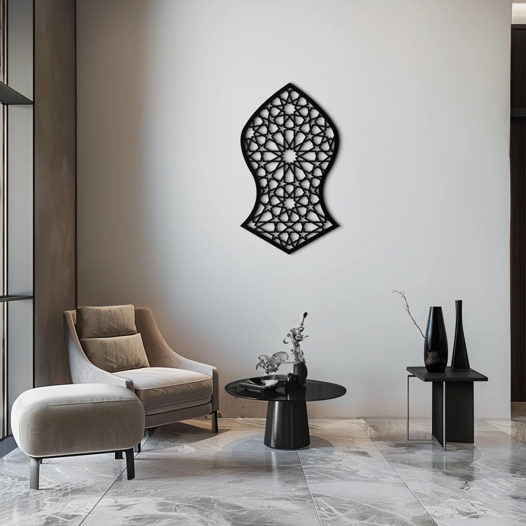 Seljuk Pattern Metal Wall Art – Timeless Geometric Elegance - KAF245 - Image 7