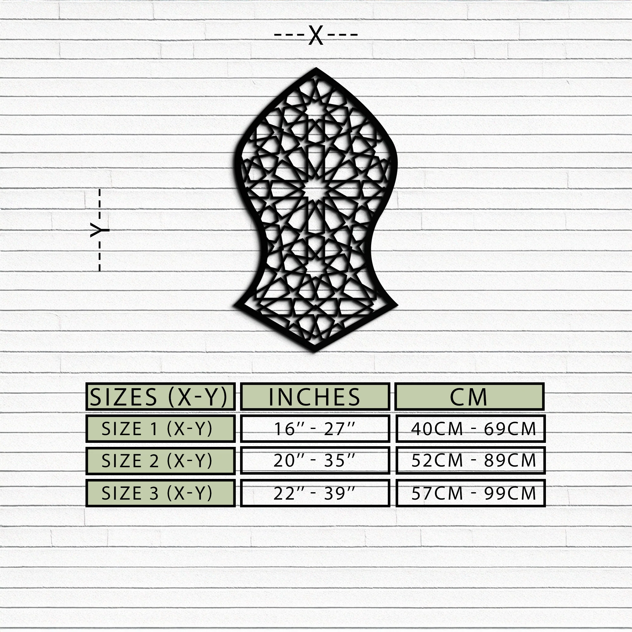 Seljuk Pattern Metal Wall Art – Timeless Geometric Elegance - KAF245 - Image 9