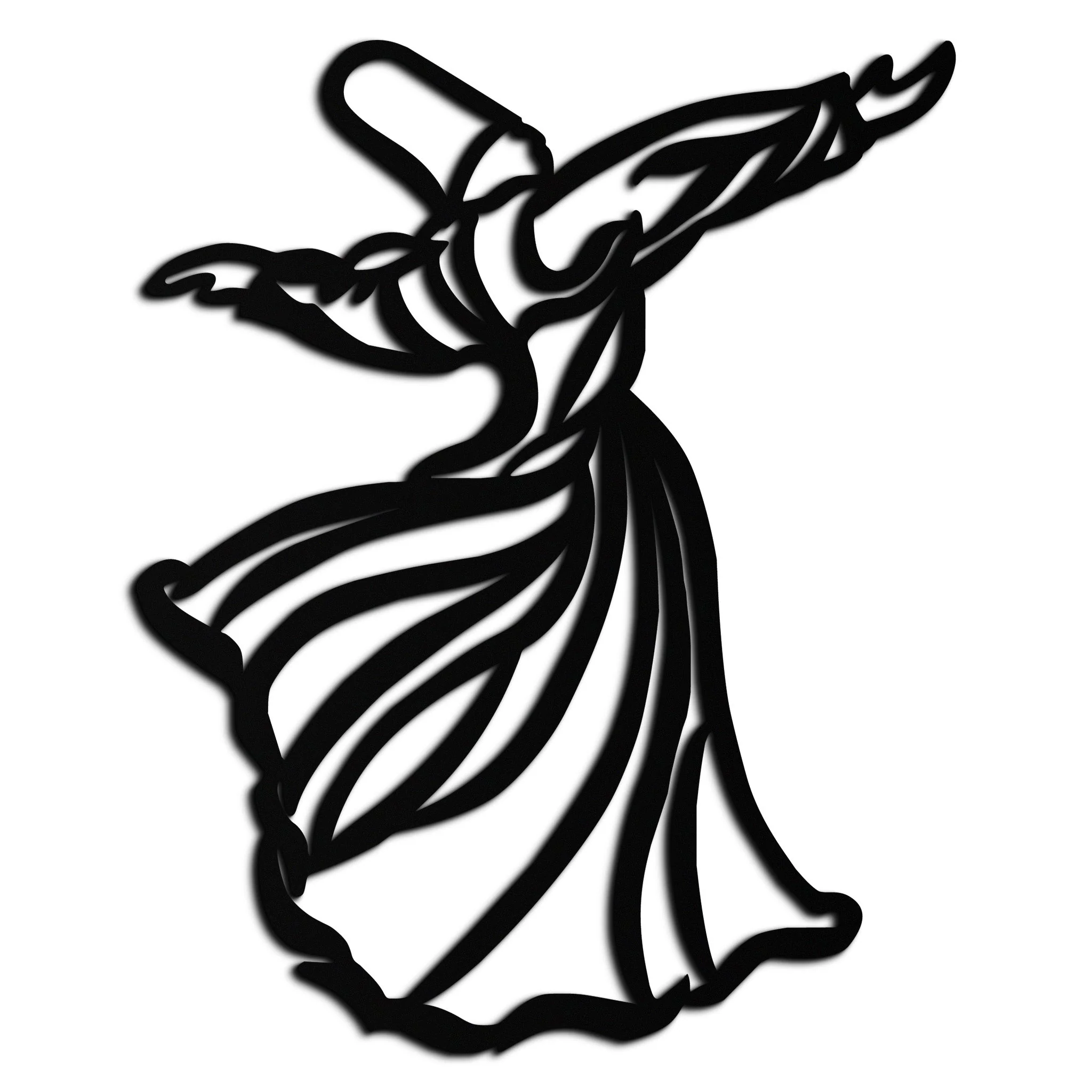 Semazen Metal Wall Art - Whirling Dervish Sufi Decor - KAF226 - Image 10