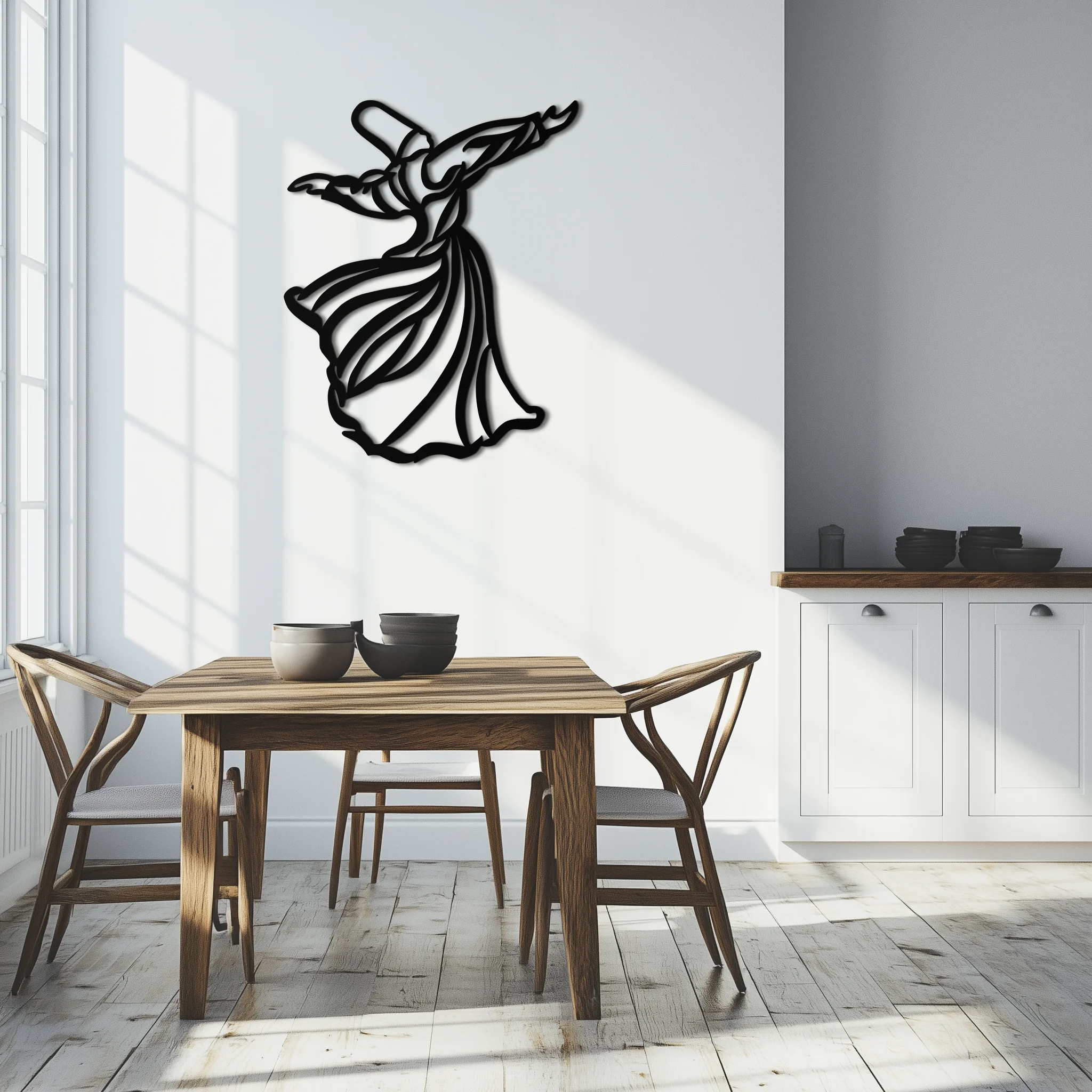 Semazen Metal Wall Art - Whirling Dervish Sufi Decor - KAF226 - Image 2