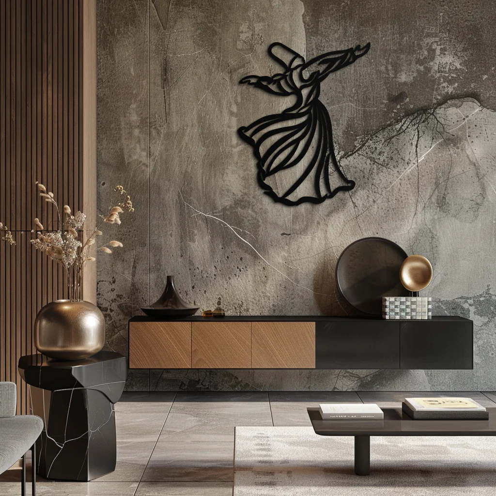 Semazen Metal Wall Art - Whirling Dervish Sufi Decor - KAF226 - Image 5