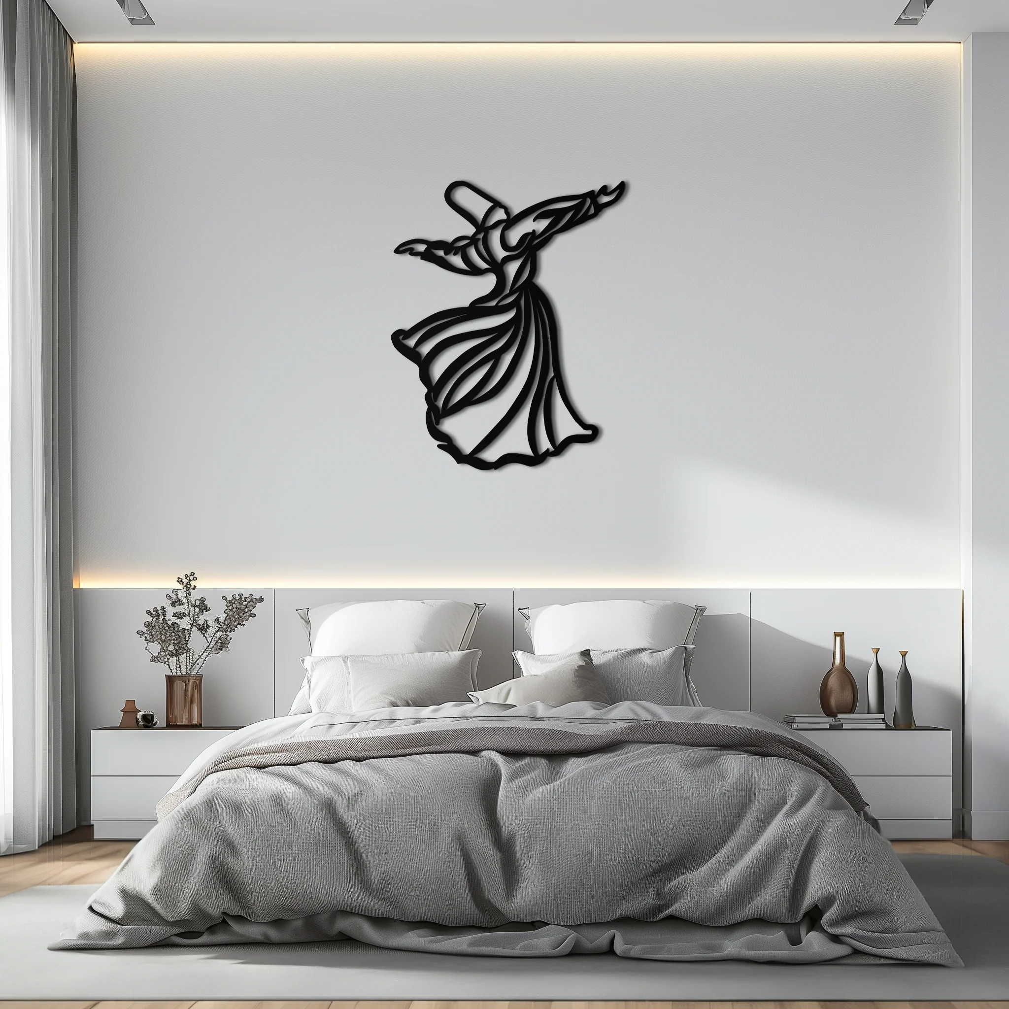 Semazen Metal Wall Art - Whirling Dervish Sufi Decor - KAF226 - Image 6