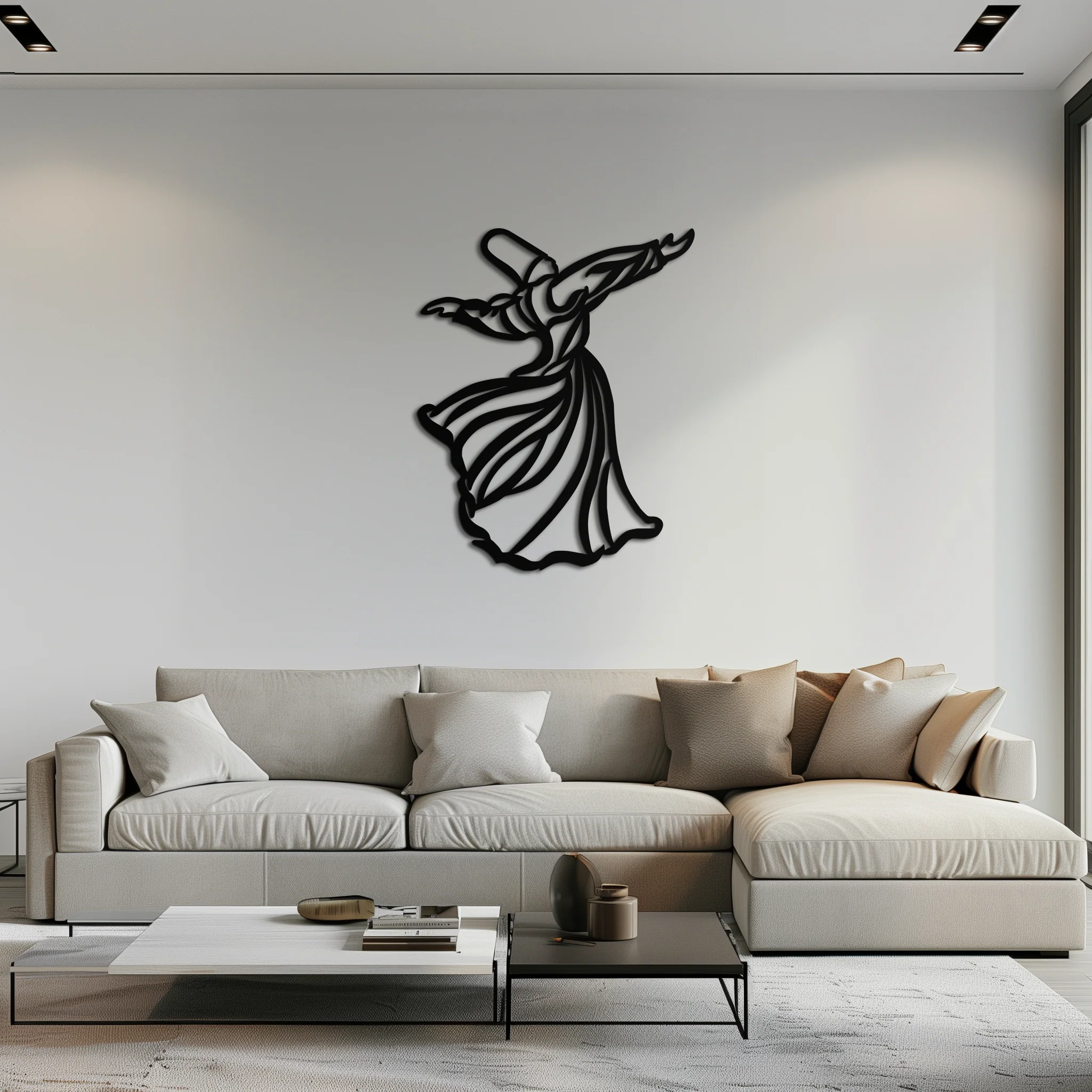 Semazen Metal Wall Art - Whirling Dervish Sufi Decor - KAF226 - Image 7