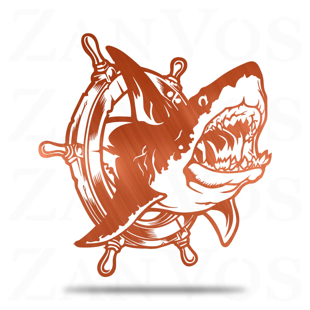 Shark Boat Wheel Nautical - Image 4