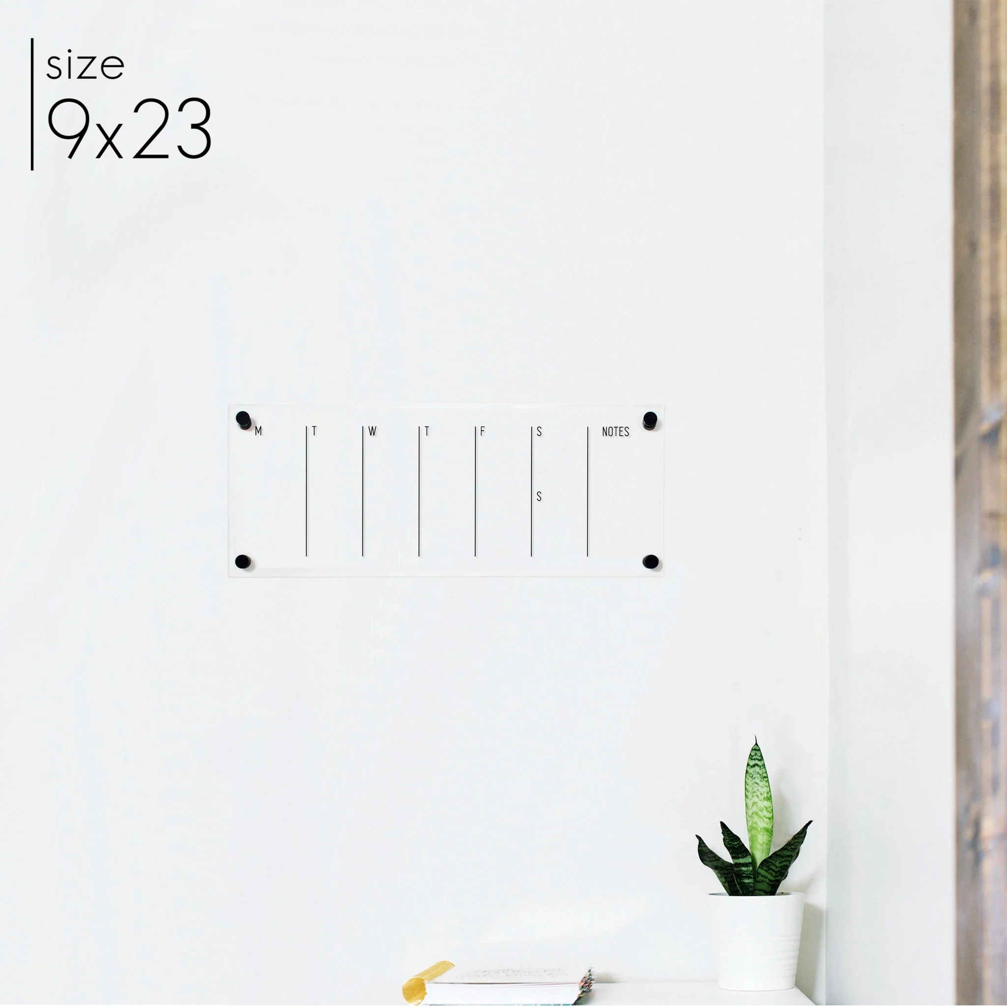 Slim Weekly Acrylic Calendar + 1 Section | Horizontal Multi-style - Image 6