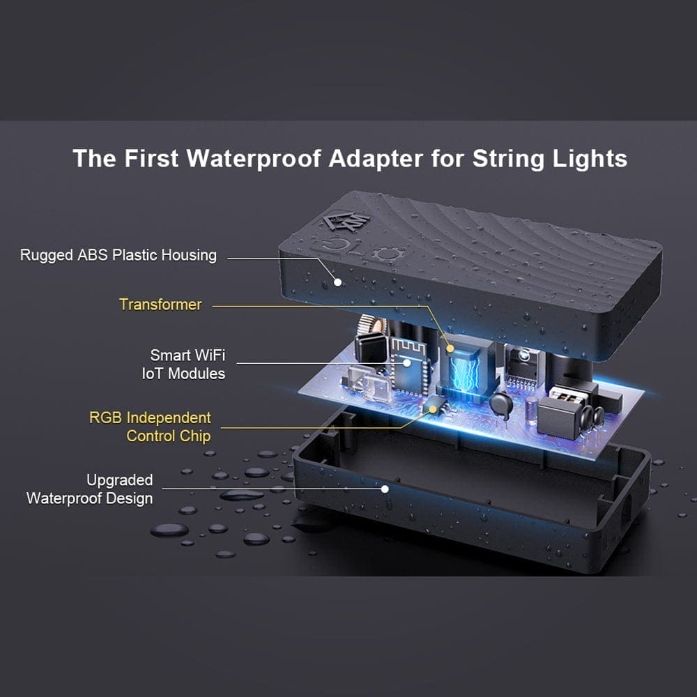 SLR102 LED RGBW Smart Bistro Acrylic String Lights Color Changing Outdoor Weatherproof 12V Edison Bulbs - Image 9