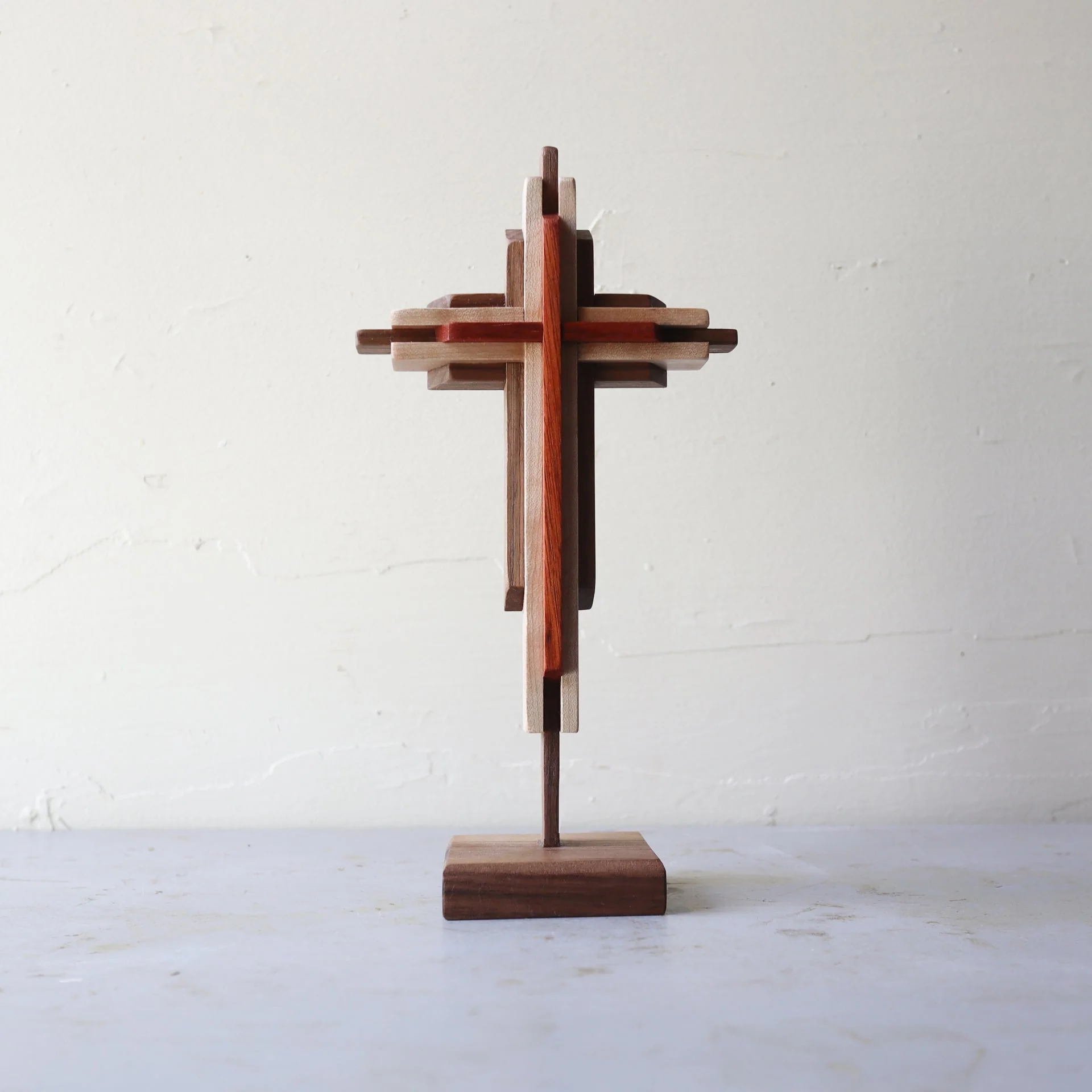 Small Layered Cross With Stand - Image 4