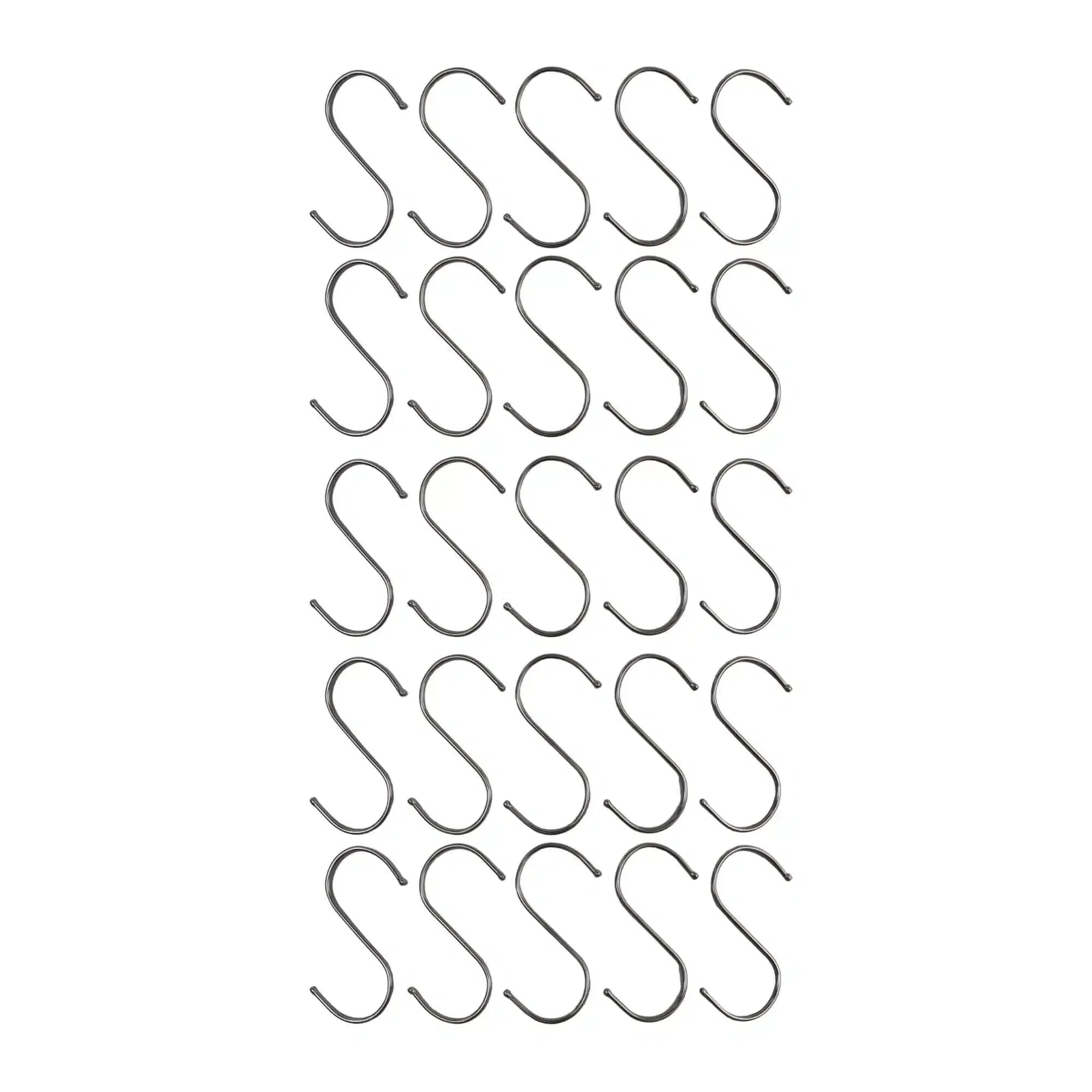 Stainless Steel Hanging S Hooks 4.72 inches X 2.36 inches 25 Pieces - Image 2