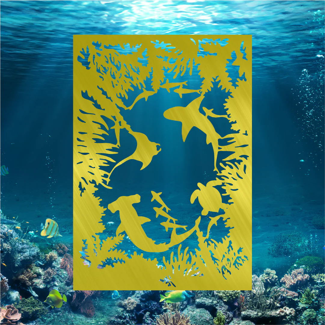 Stingray, Shark, Turtle & Coral - Image 2