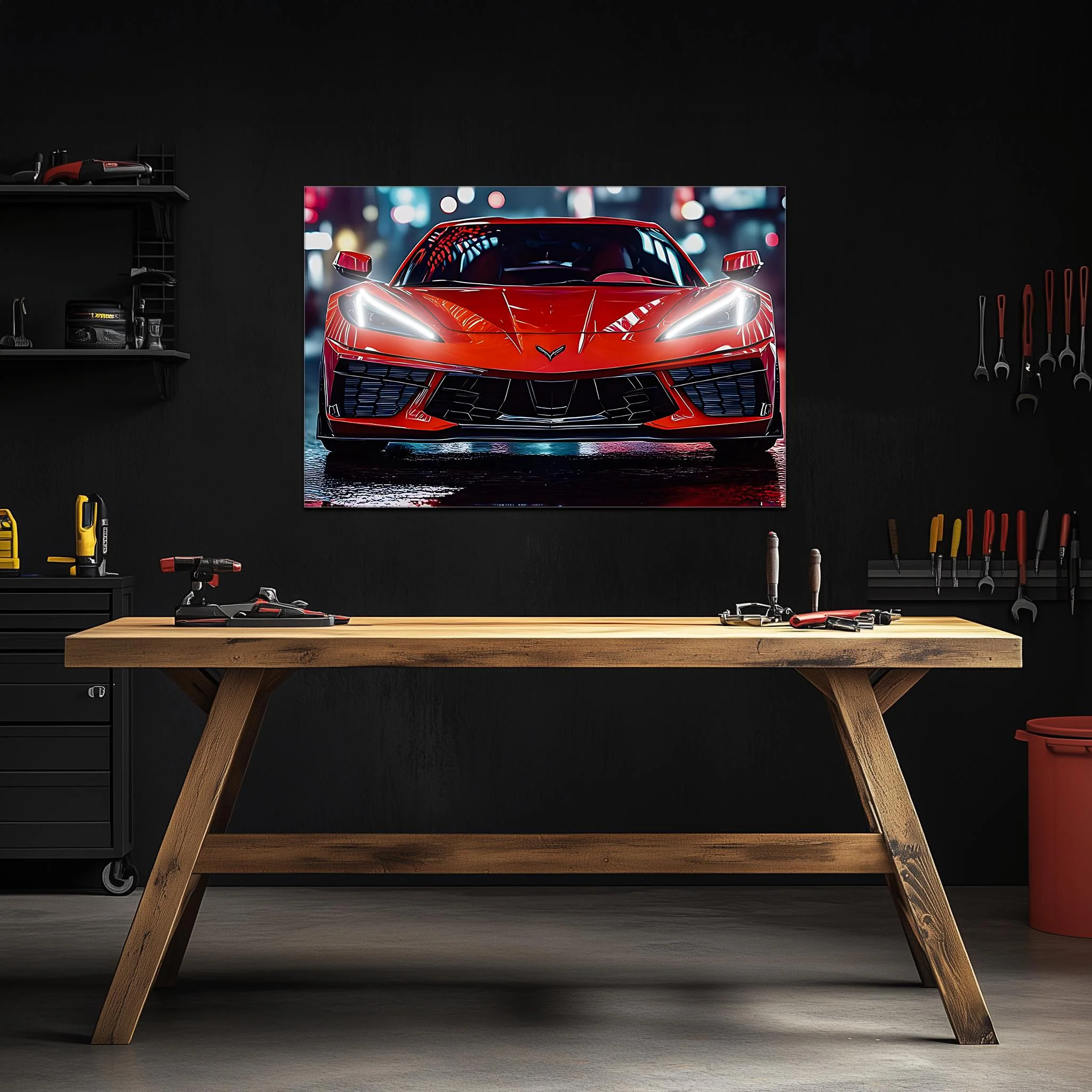 Supercar Neon Wall Art - UV Printed LED Plexiglass Sign for Garage, Man Cave & Racing Fans - Adjustable Light and Free Shipping - Image 2