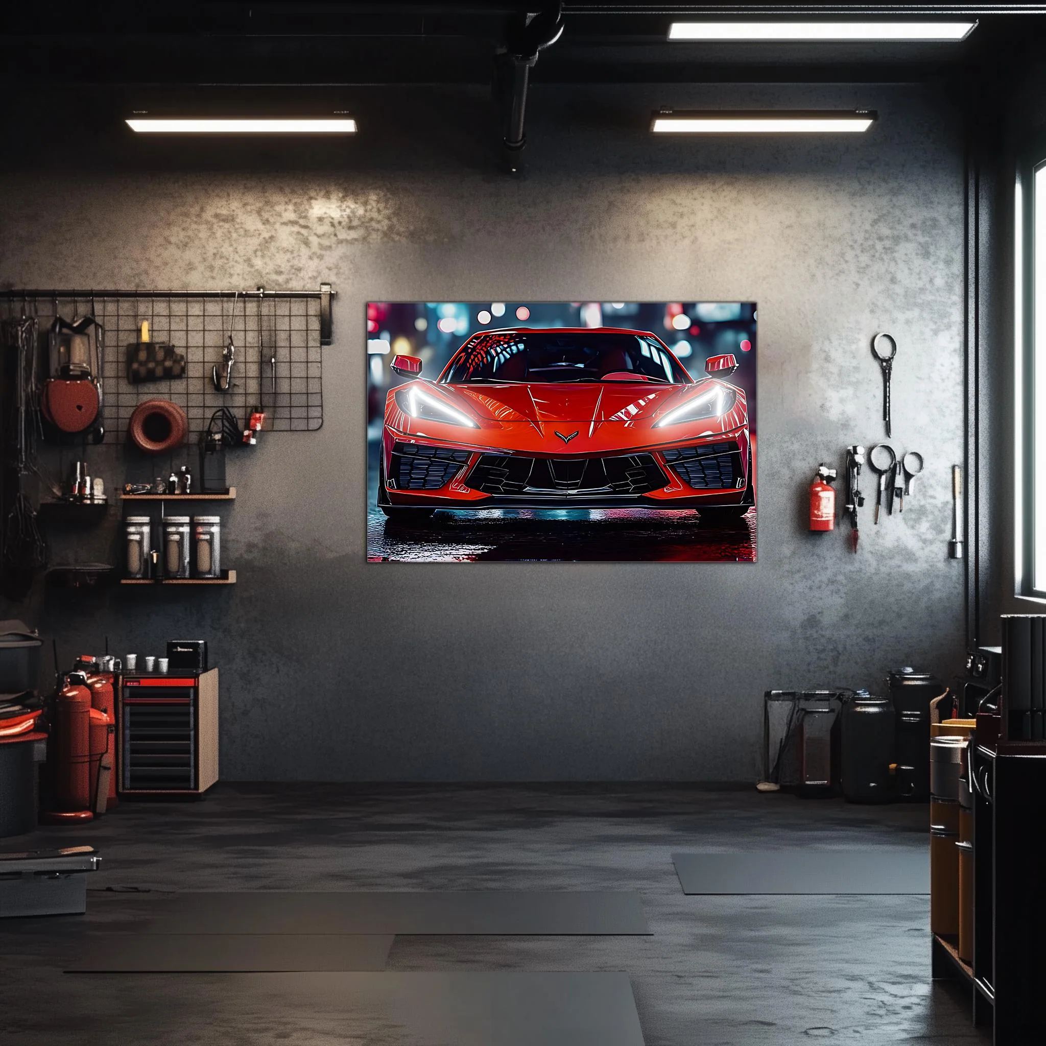 Supercar Neon Wall Art - UV Printed LED Plexiglass Sign for Garage, Man Cave & Racing Fans - Adjustable Light and Free Shipping - Image 3