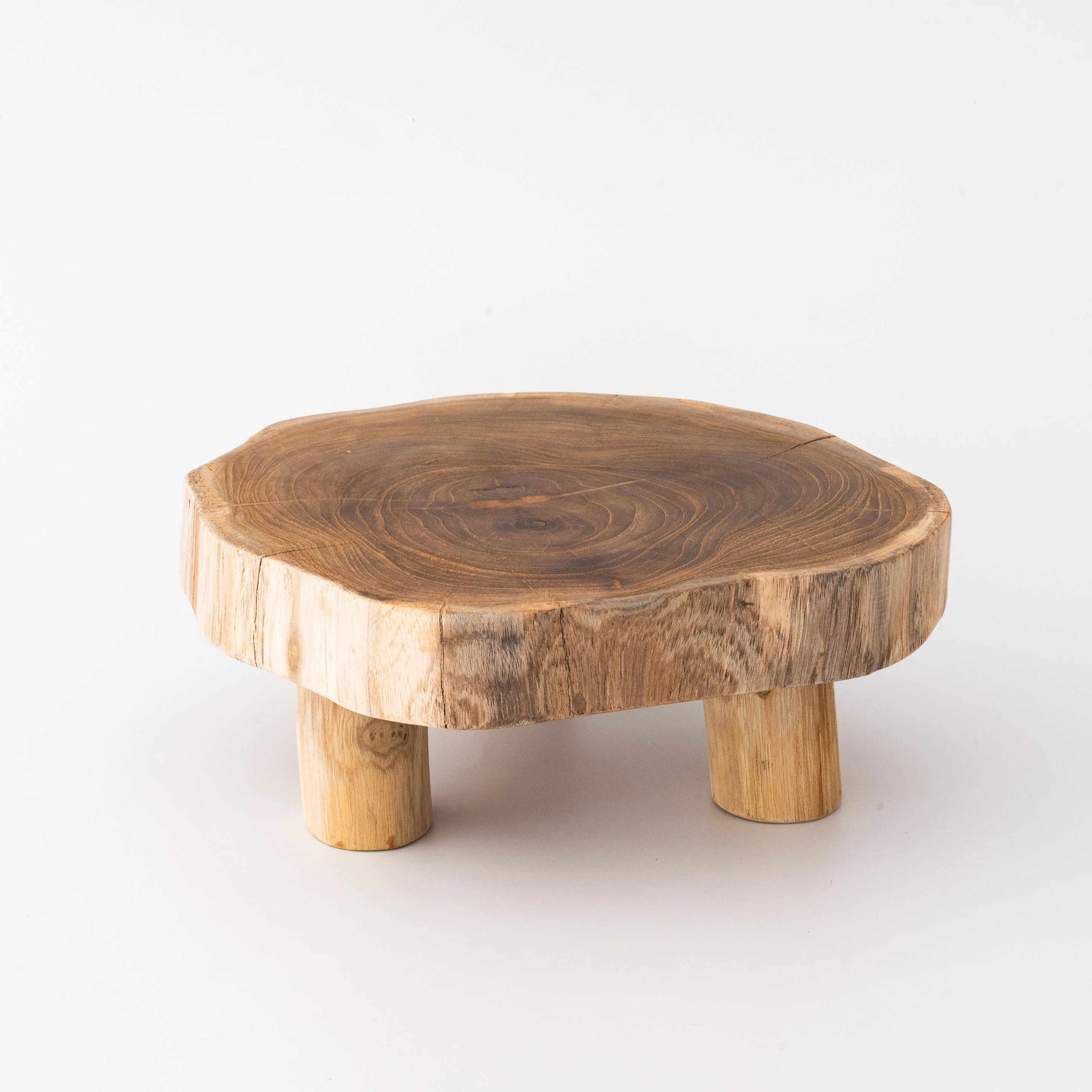 Teak Riser | Primitive Live Edge Wood Display - Image 2