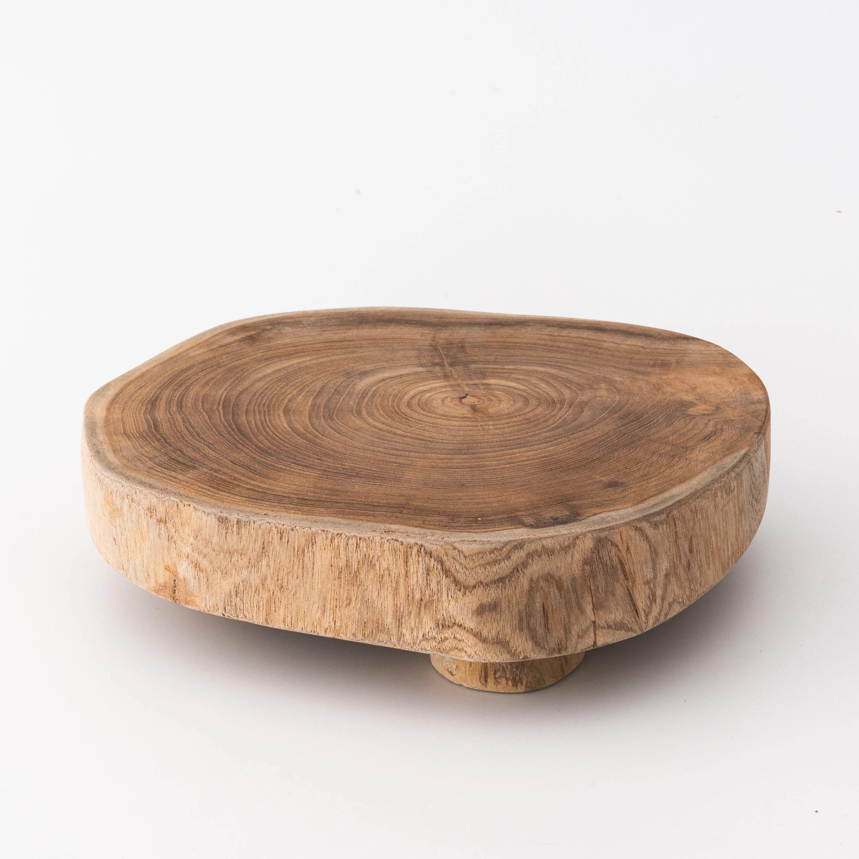 Teak Riser | Primitive Live Edge Wood Display - Image 3
