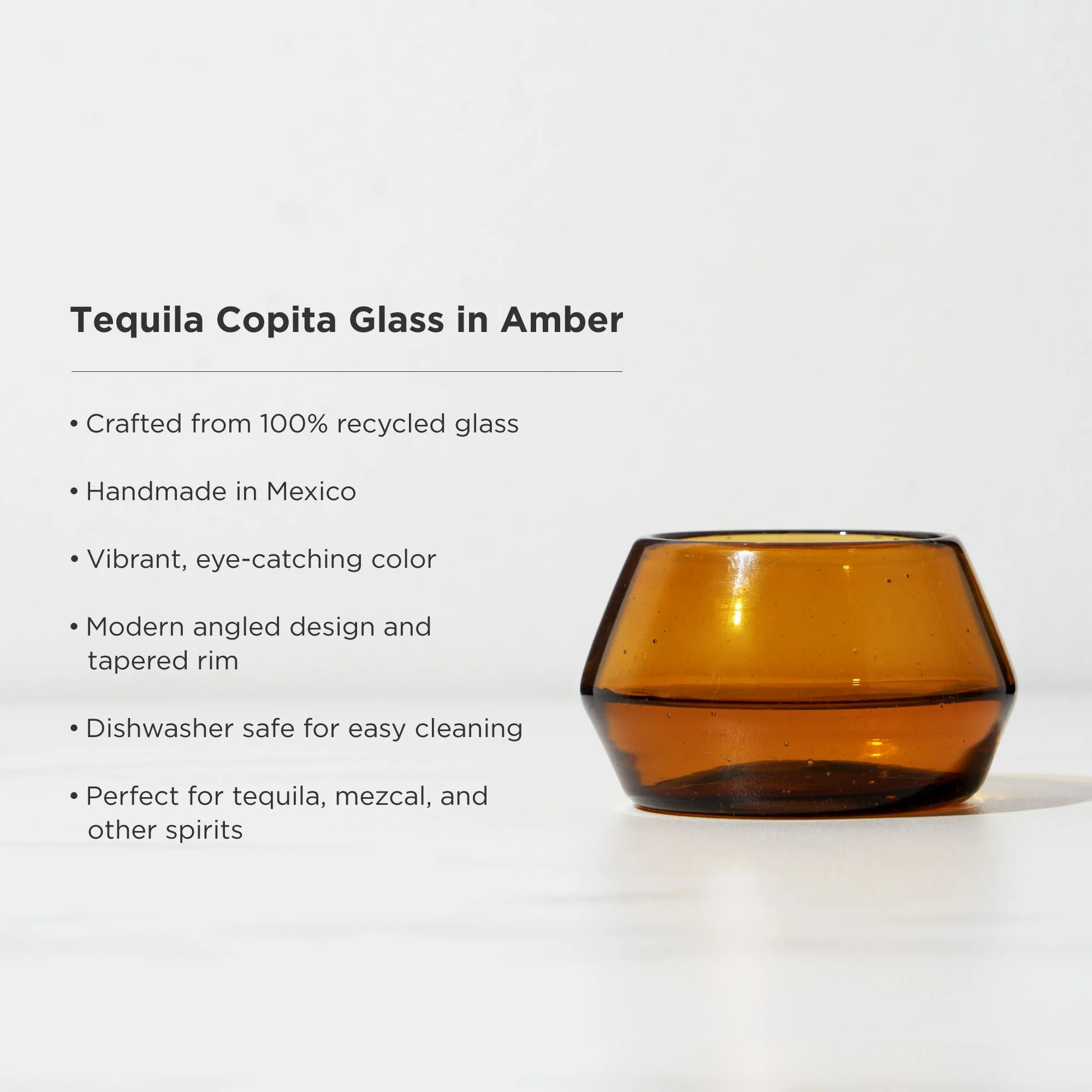 Tequila Copita Glass in Amber - Image 5