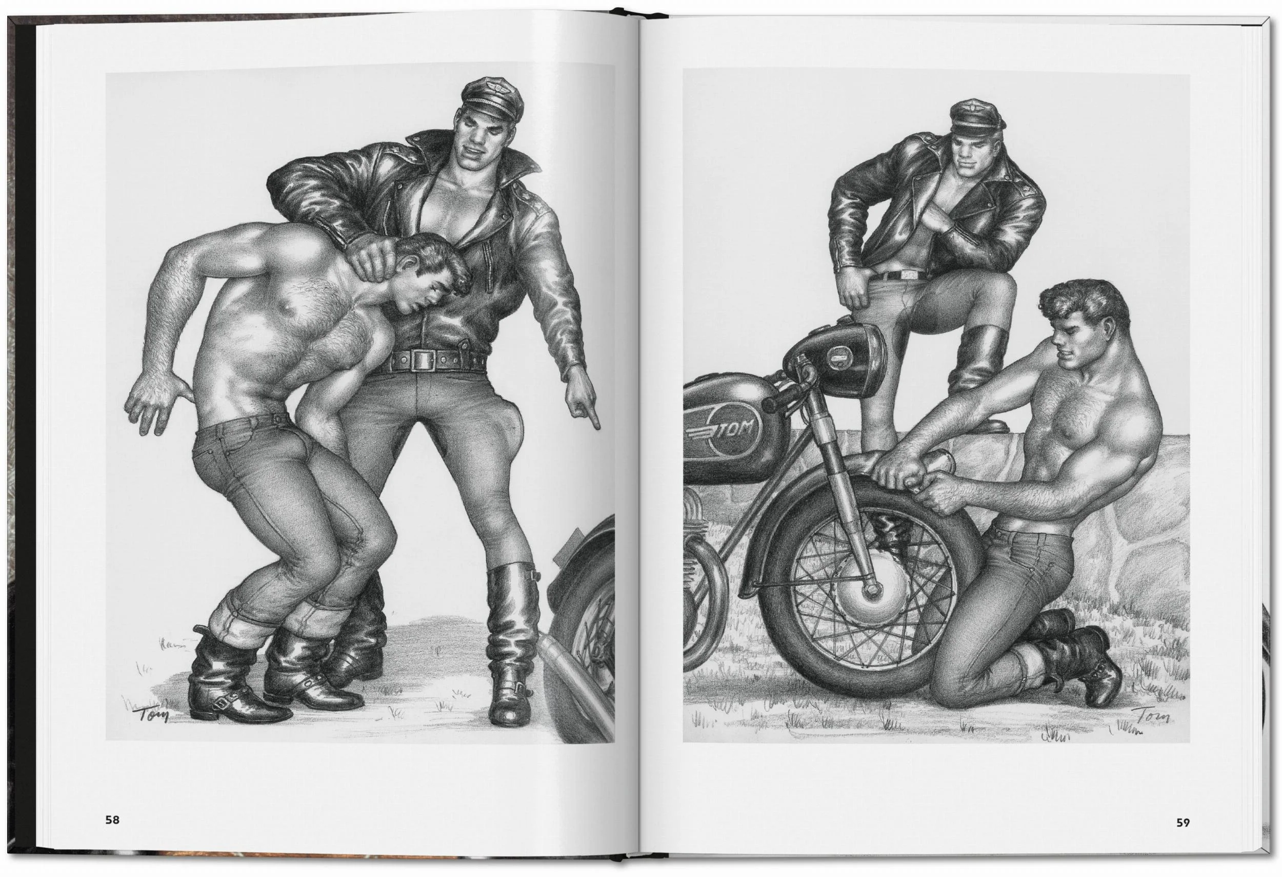 The Little Book of Tom. Bikers (German, French, English) - Image 3