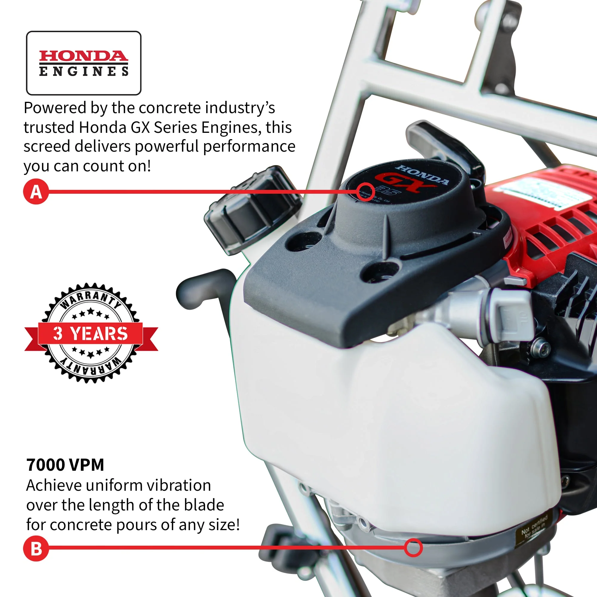 Tomahawk PRO Series Honda Concrete Power Screed Three Magnesium Blade Bundle (Choose 3 Boards) - Image 7