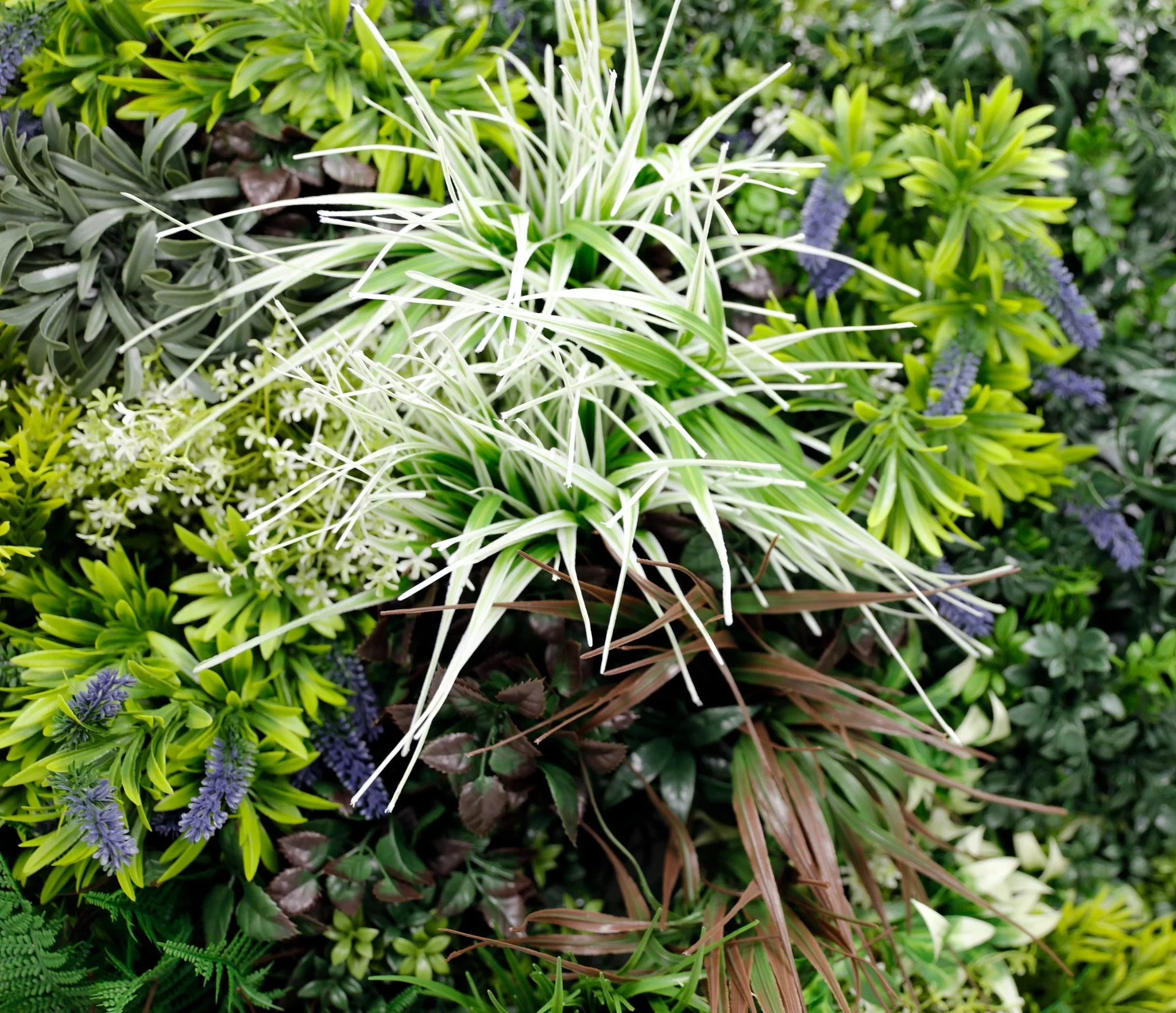 Tropical Forest Artificial Vertical Garden / Green Wall Panel 35" x 35" UV Resistant (Fire Retardant) - Image 5