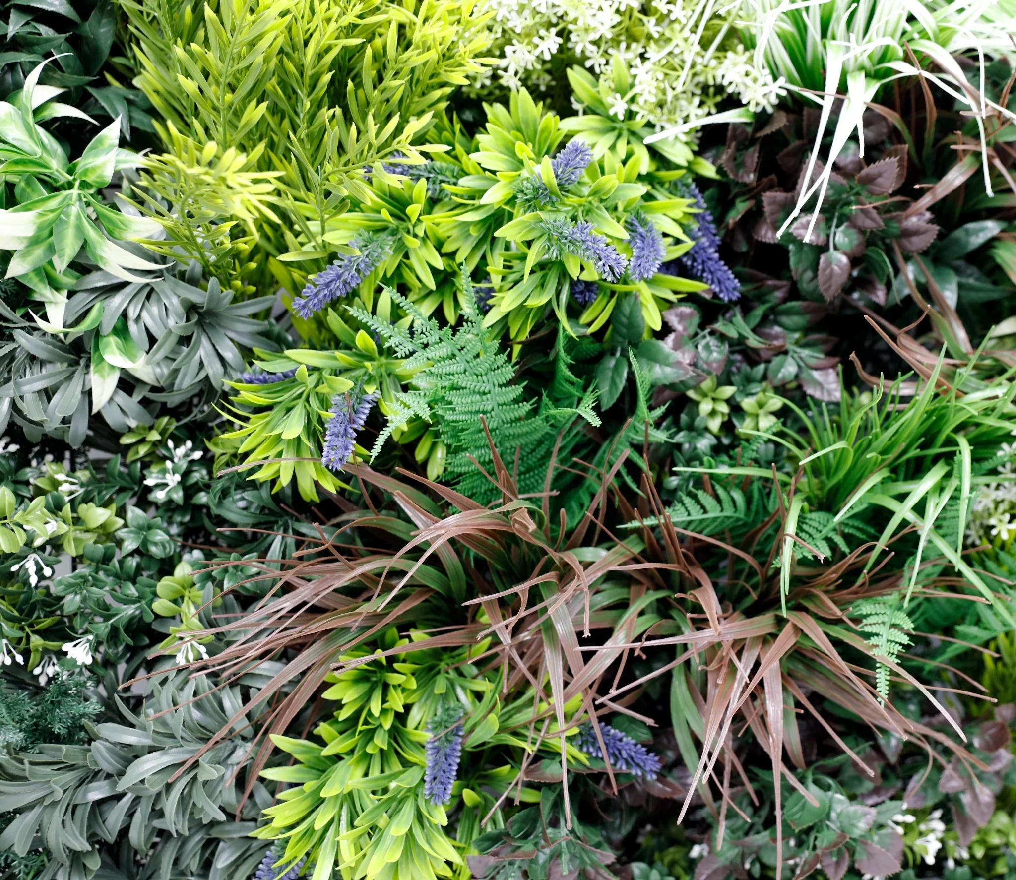 Tropical Forest Artificial Vertical Garden / Green Wall Panel 35" x 35" UV Resistant (Fire Retardant) - Image 6