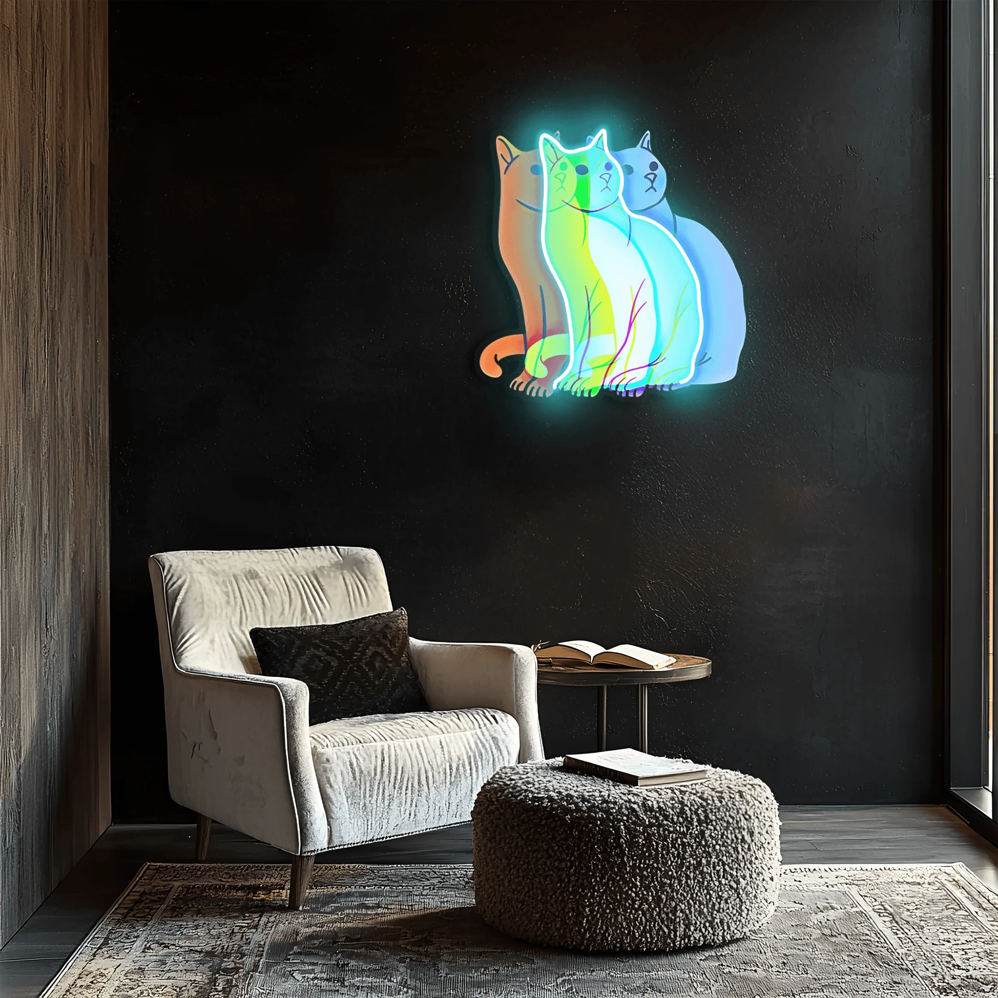 Tyrannical Cat Uv Print Neon Art, Cat Uv Print Neon Sign, Neon Light,Neon Wall Art - Image 5