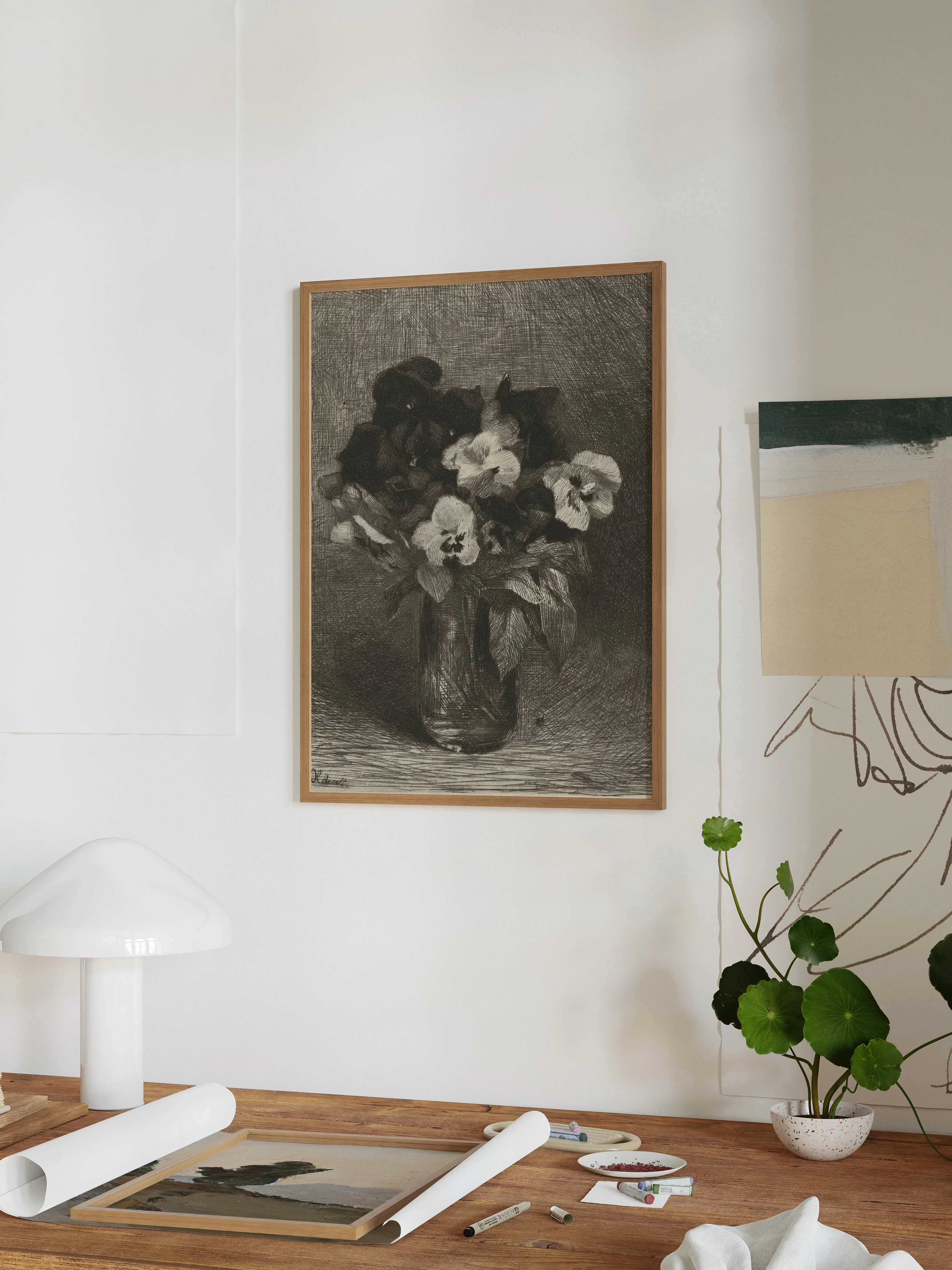 Vase of Flowers Drawing - Image 6