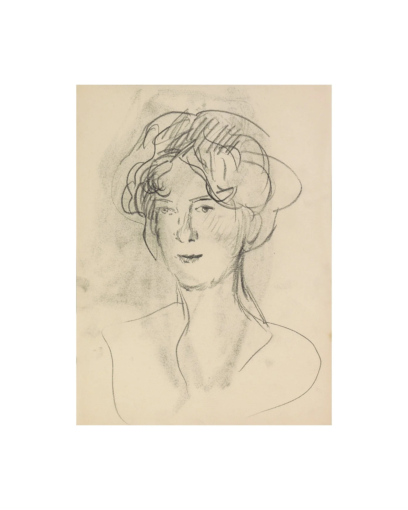 Vintage Charcoal Portrait - Image 2