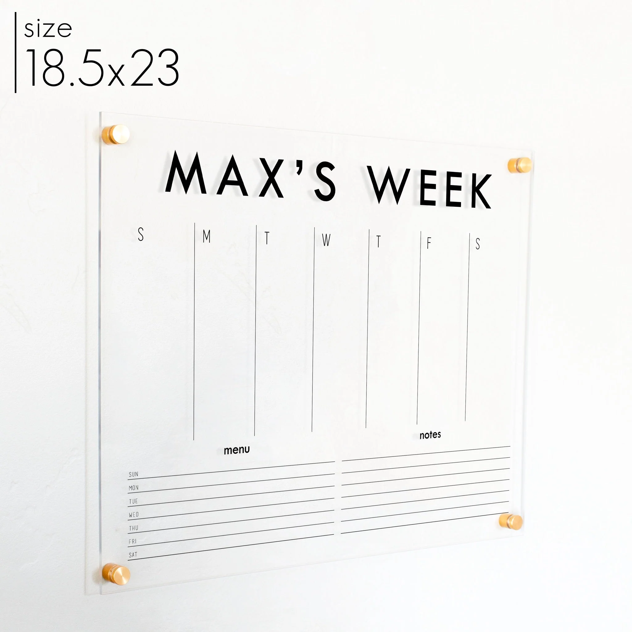 Weekly Acrylic Calendar + 2 Sections | Horizontal Madi - Image 12