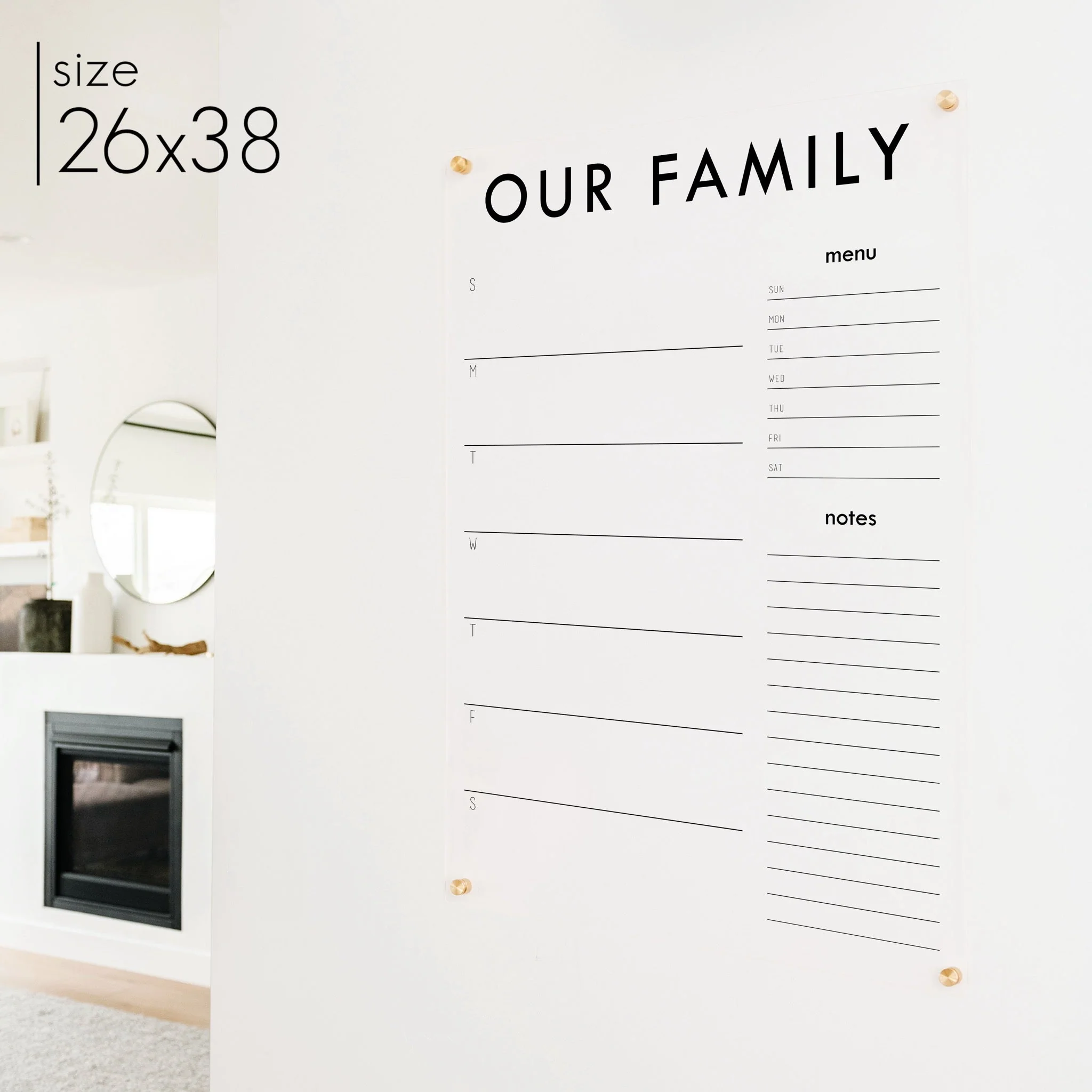 Weekly Acrylic Calendar + 2 Sections | Vertical Madi - Image 15