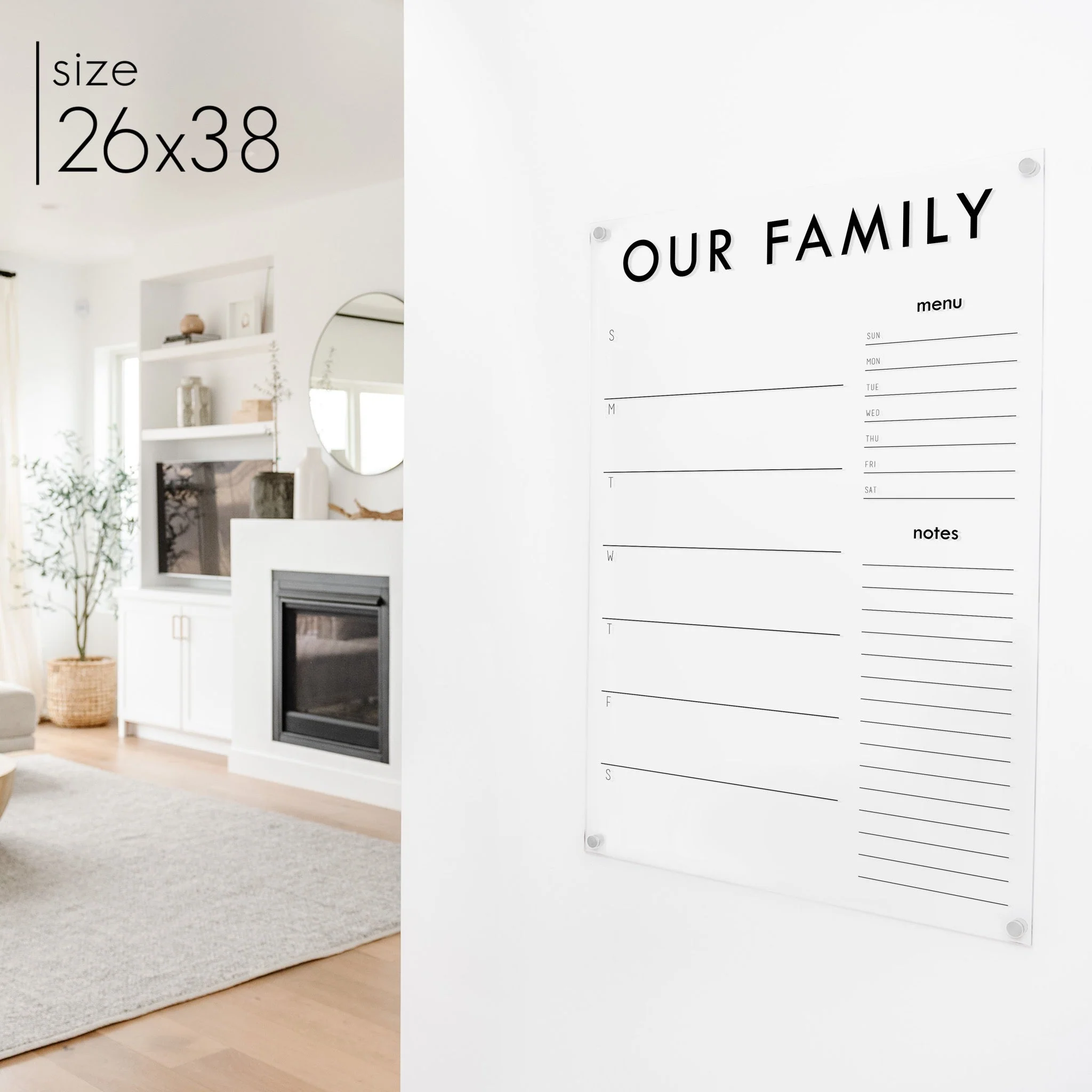 Weekly Acrylic Calendar + 2 Sections | Vertical Madi - Image 17