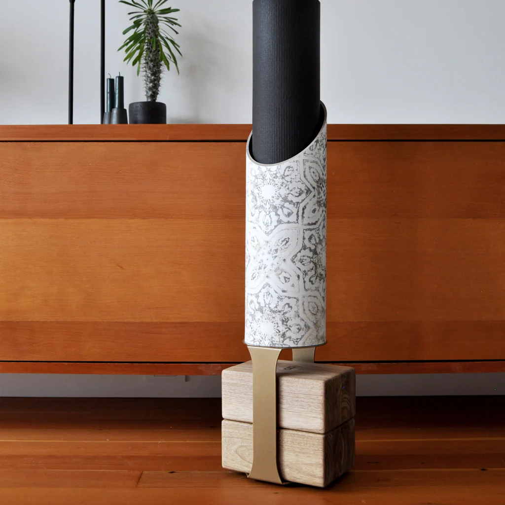 Yoga Mat Tube Floor Stand | Gold - Image 2